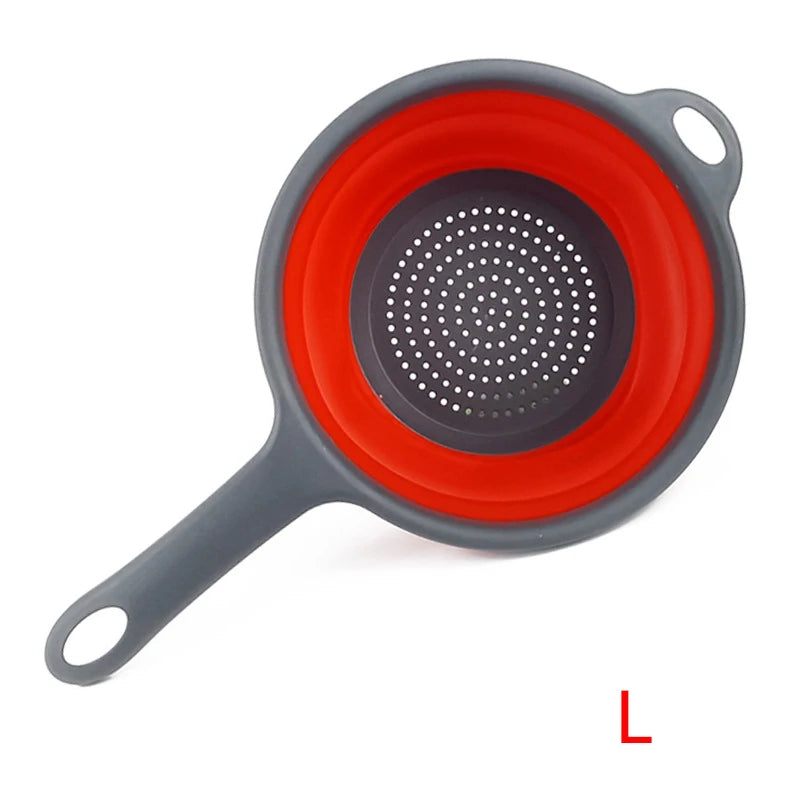 Passoire pliable en silicone avec poignée — égoutter pâtes, légumes, fruits, cuisine