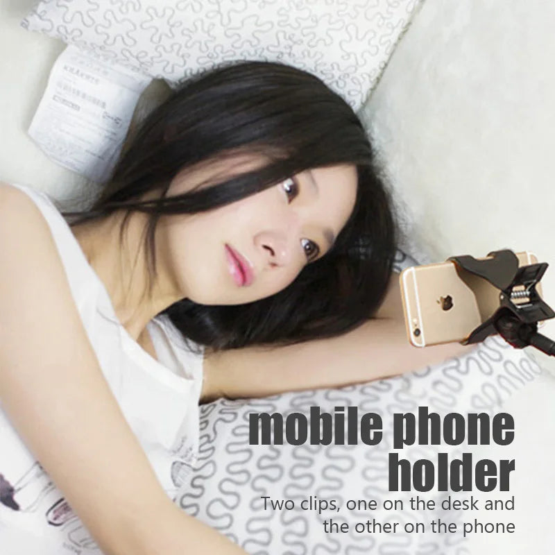 Soporte universal flexible para teléfono móvil, soporte perezoso ajustable, clip para teléfono móvil, cama para el hogar, soporte de escritorio, soporte rápido para smartphone