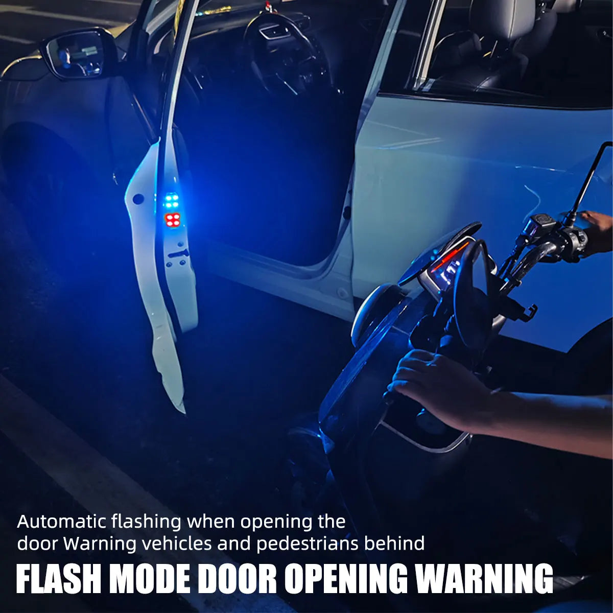 2 piezas Luces LED para puerta de coche RGB LED inalámbricas luces de advertencia USB de bienvenida proyector de umbral magnético lámpara de ambiente para coche
