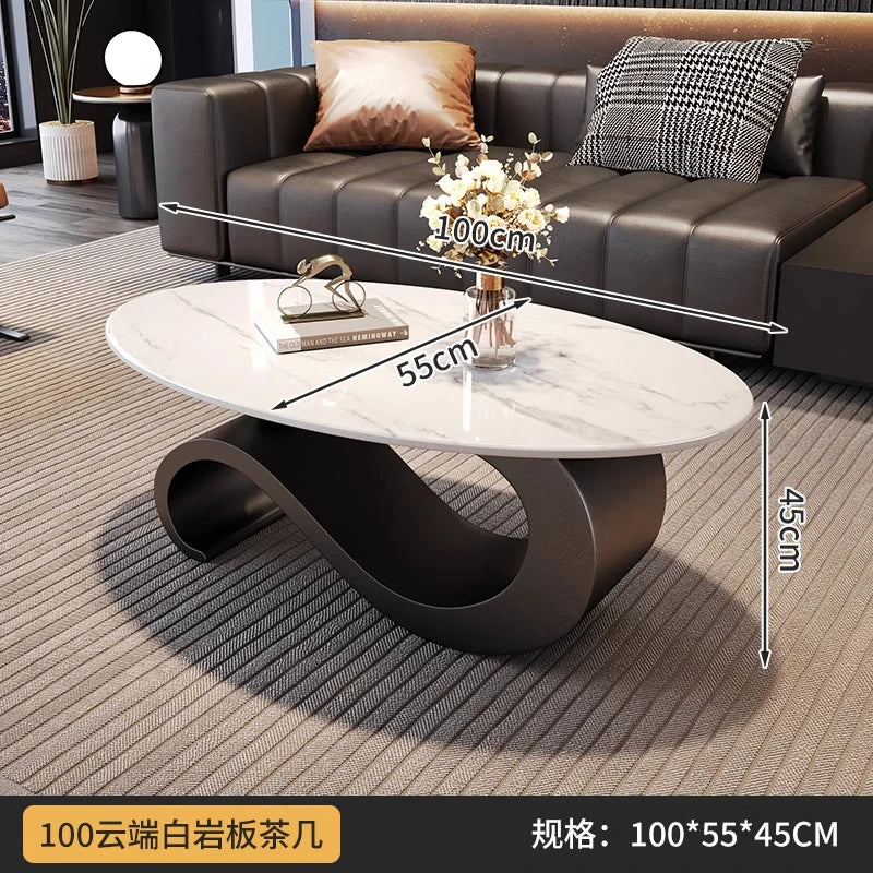 Table basse rétro milieu du siècle ovale — nordique, esthétique, classique, salon, meubles maison