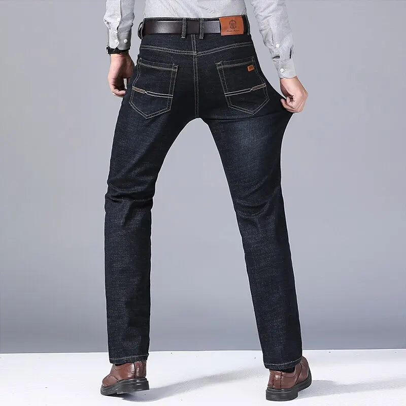 Men's classic jeans, denim overalls, soft, black, size 32-38, new collection