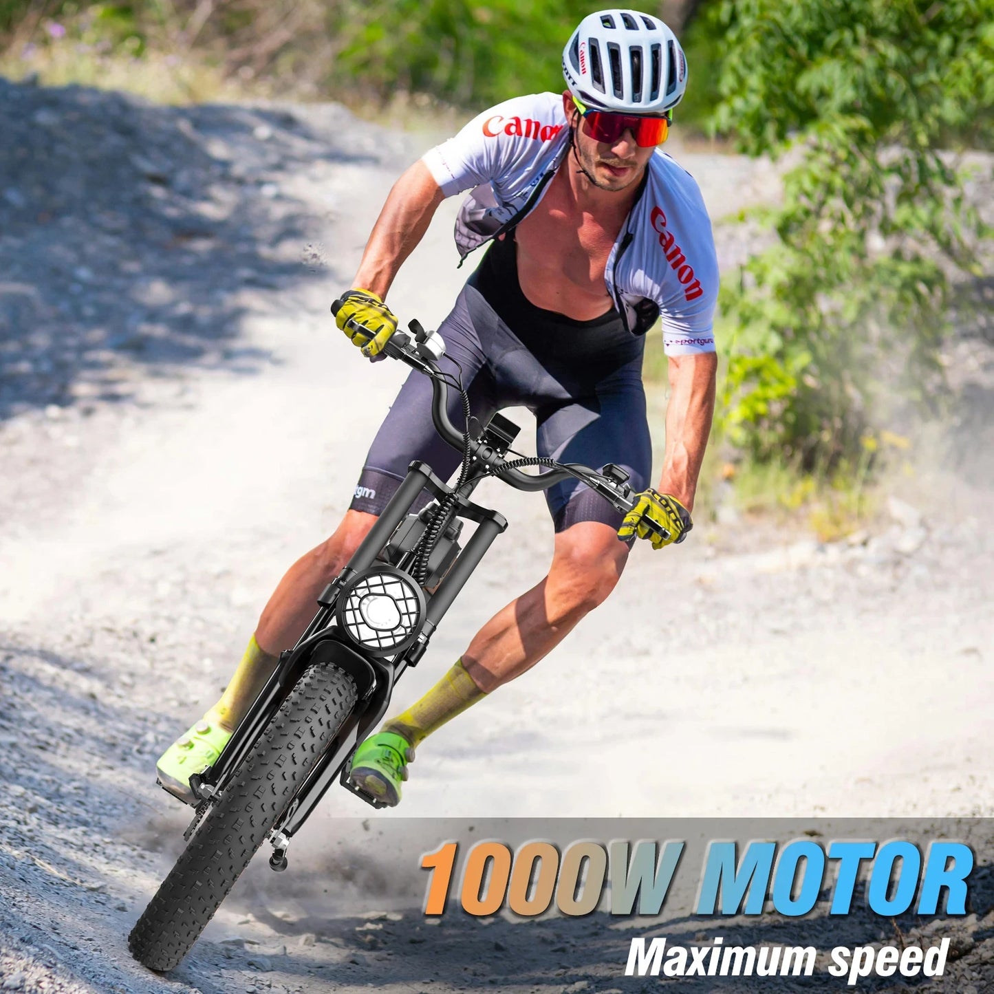 1000W 48V20AH Electric Battery Lithium All-Terrain Ebike Motorcycle 20*4.0 Fat Tire with Storage Box Electric Bicycle