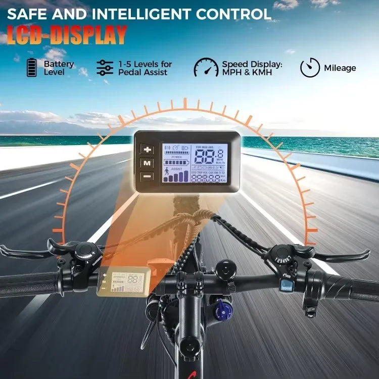 Adult Electric Bike Tool, 26" Sunshine Commuter Ebike guaranteed genuine. [Motor Peak 500W] Electric Mountain Bike