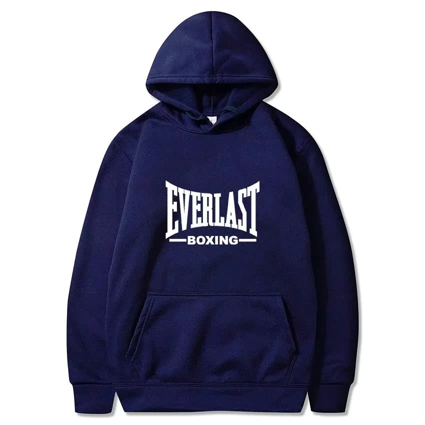 Sudadera con capucha EVERLAST para hombre, informal, holgada, con capucha, impresión sencilla, evaluación numerius, defensa deportiva, informal