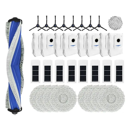 Accesorios de repuesto de calidad Benchmade para aspiradora robot Ecovacs Deebot X2S: cepillo principal, cepillo lateral, filtro HEPA, paño de limpieza, bolsa para el polvo