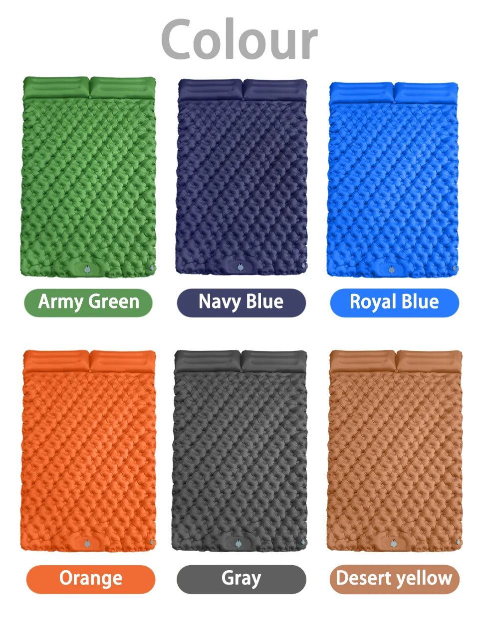 Tapis de couchage pliant pour Camping en plein Air, matelas gonflable de plage avec oreillers, tapis d'air ultraléger pour voyage et randonnée, nouveau