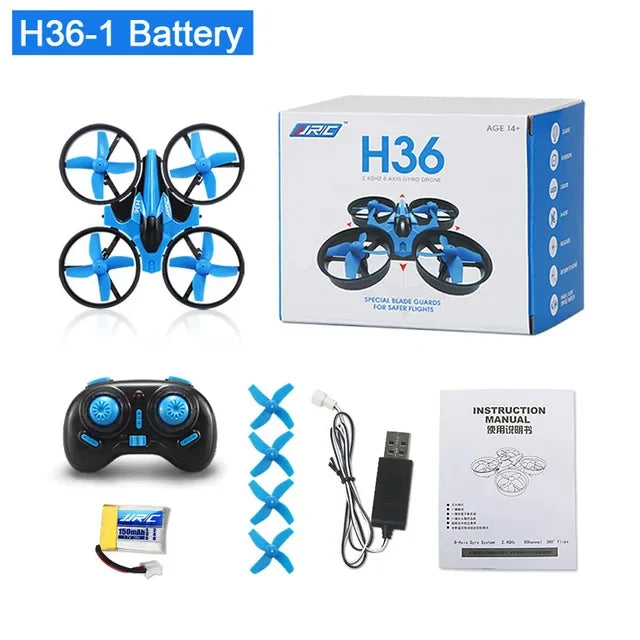 H36 Mini Drone de 6 ejes sin cabeza FPV Drones de bolsillo con control remoto Helicóptero avión RC Dron cuadricóptero Juguetes regalo de Navidad para niños
