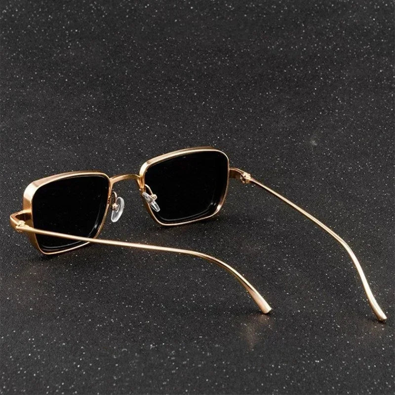 Vintage Steampunk Sunglasses Men 2025 Retro Metal Square Trendy Eyewear Brand Sunglasses Shades for Women Sun Glasses