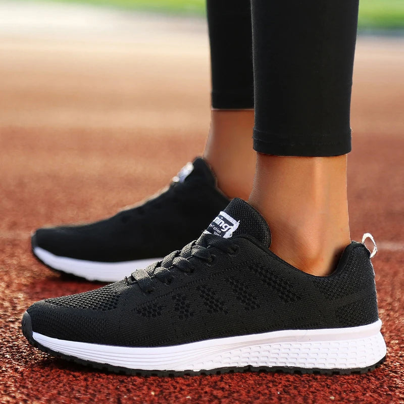 Baskets Femme Mode à Lacets — Sport Respirantes Tennis