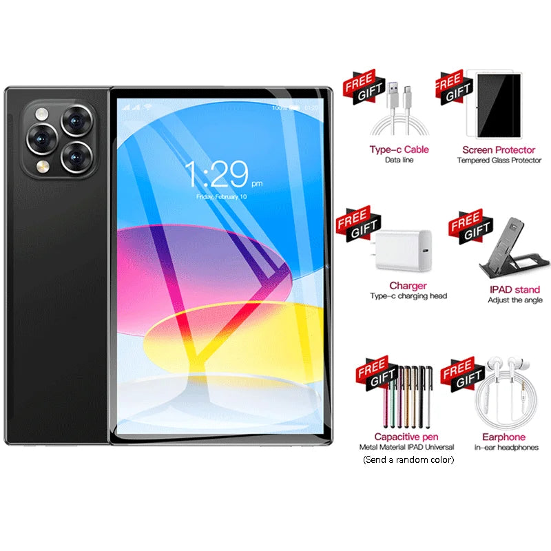 Tablette Android 16 11 pouces 2026 — 24 Go RAM, 2 To ROM, appel téléphonique, double SIM, 5G, WiFi, mini tab