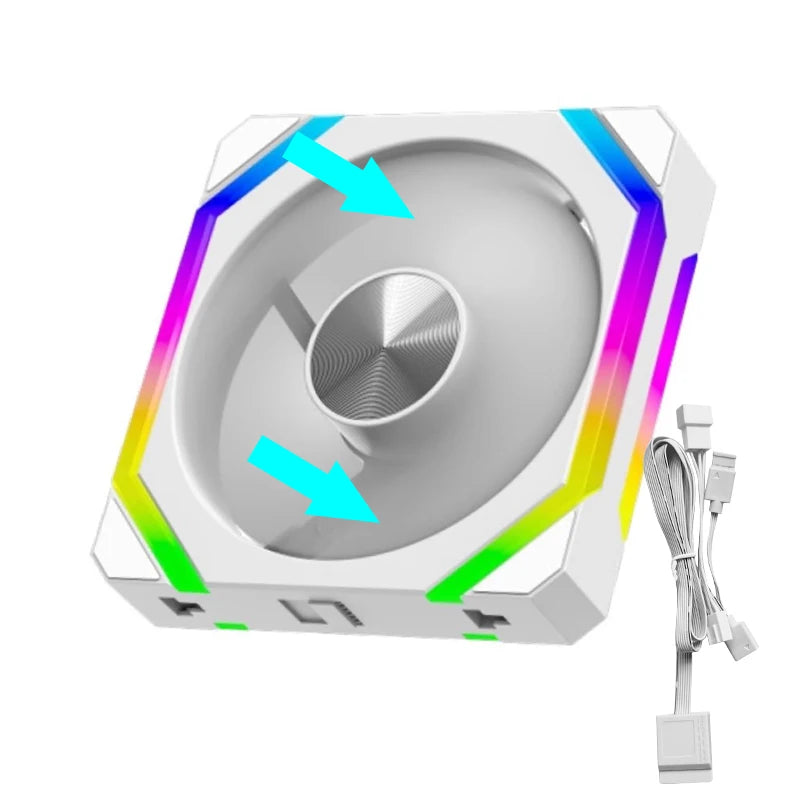 JUMPEAK CS120 ARGB ventilateur de refroidissement 360mm 240mm épissage empilable modulaire PWM silencieux 120mm RGB ventilateurs pour boîtier PC de jeu refroidisseur d'eau