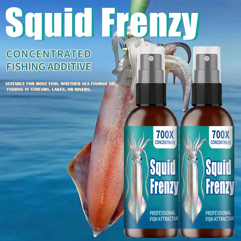 Liquide de pêche multi-effet de calmar, spécialement conçu, stimule rapidement le calmar de la faim, liquide de pêche professionnel, attractif de calmar