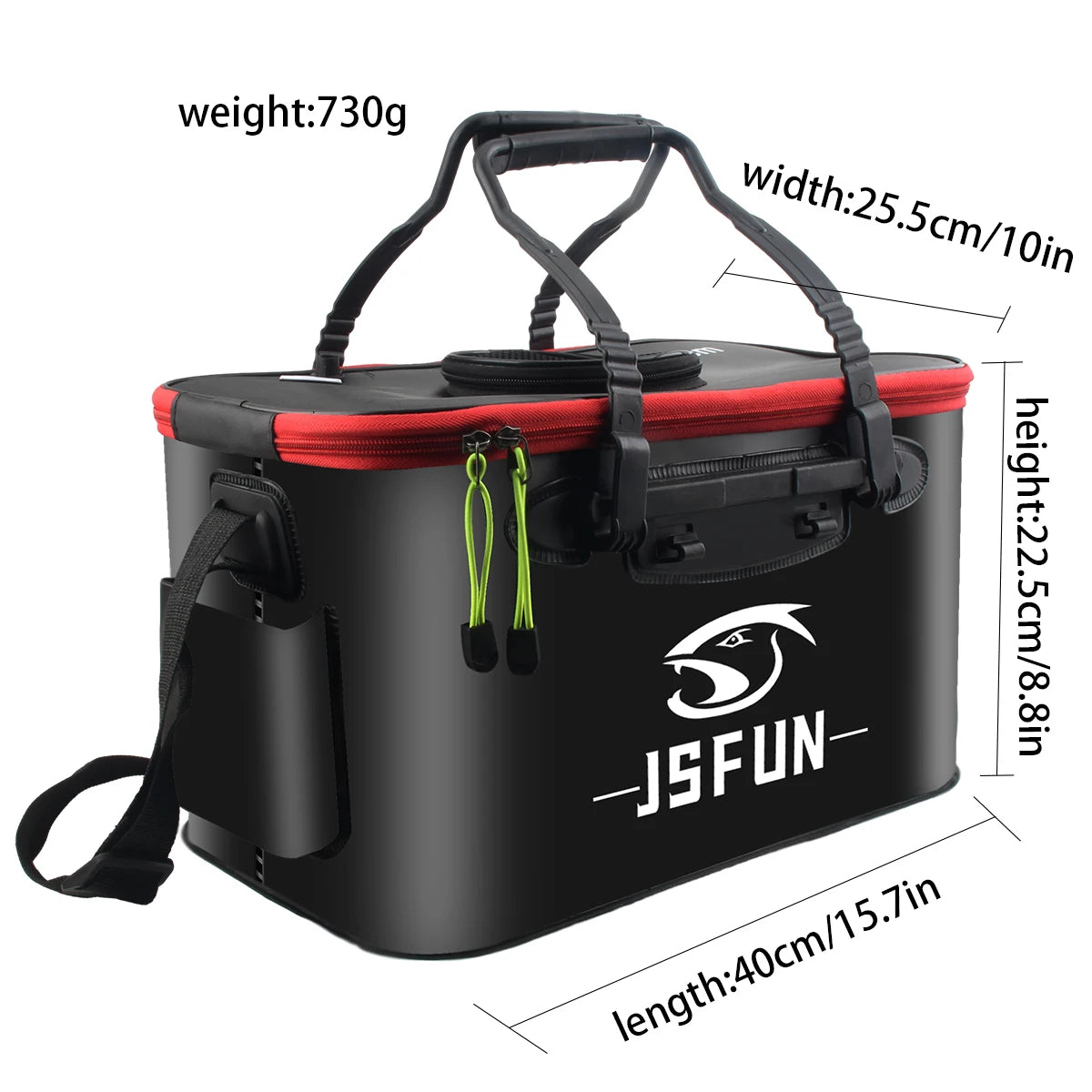 Seau de Pêche Pliant EVA — Réservoir Portable Poisson Vivant