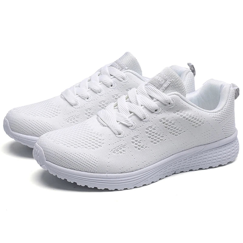 Baskets Femme Mode à Lacets — Sport Respirantes Tennis