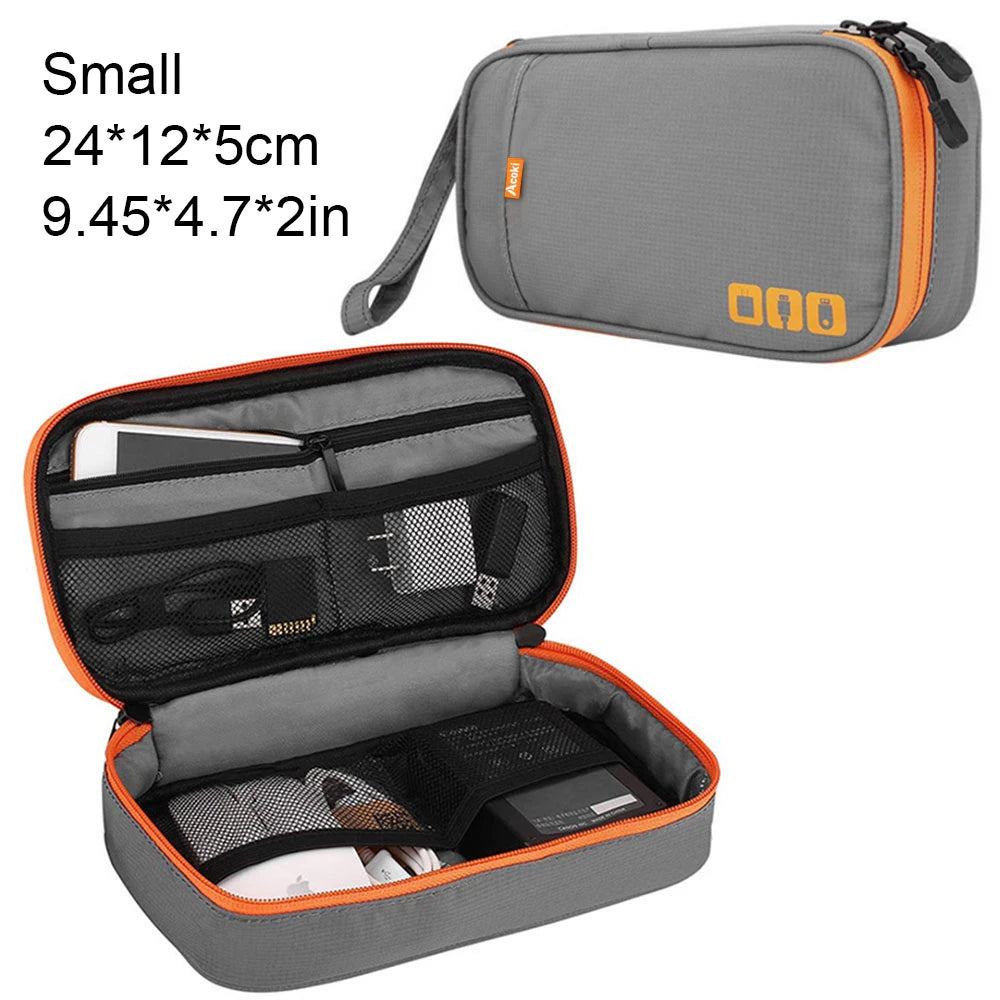 Clearance_Portable Accessoires électroniques Étui de voyage, Sac de rangement de câbles Sac de transport de gadgets pour iPad, câbles, alimentation, clé USB