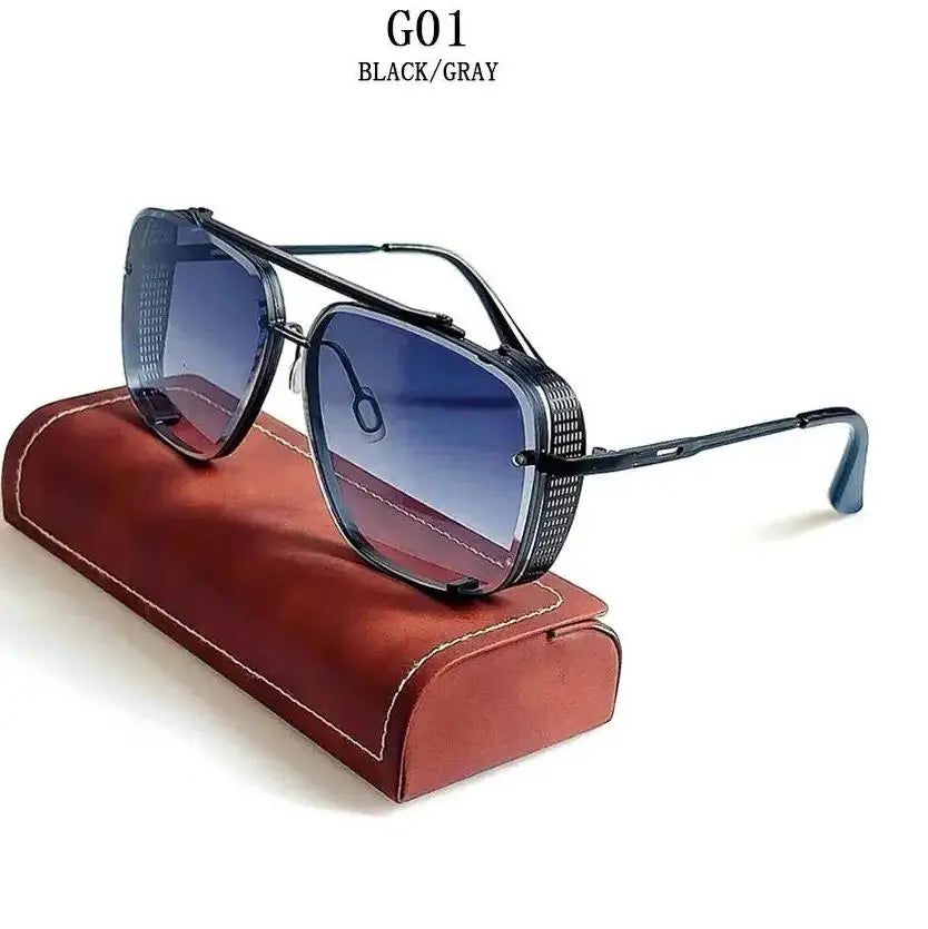 Lunettes de soleil Steampunk vintage pour hommes — punk, surdimensionné, femmes, rétro, carré