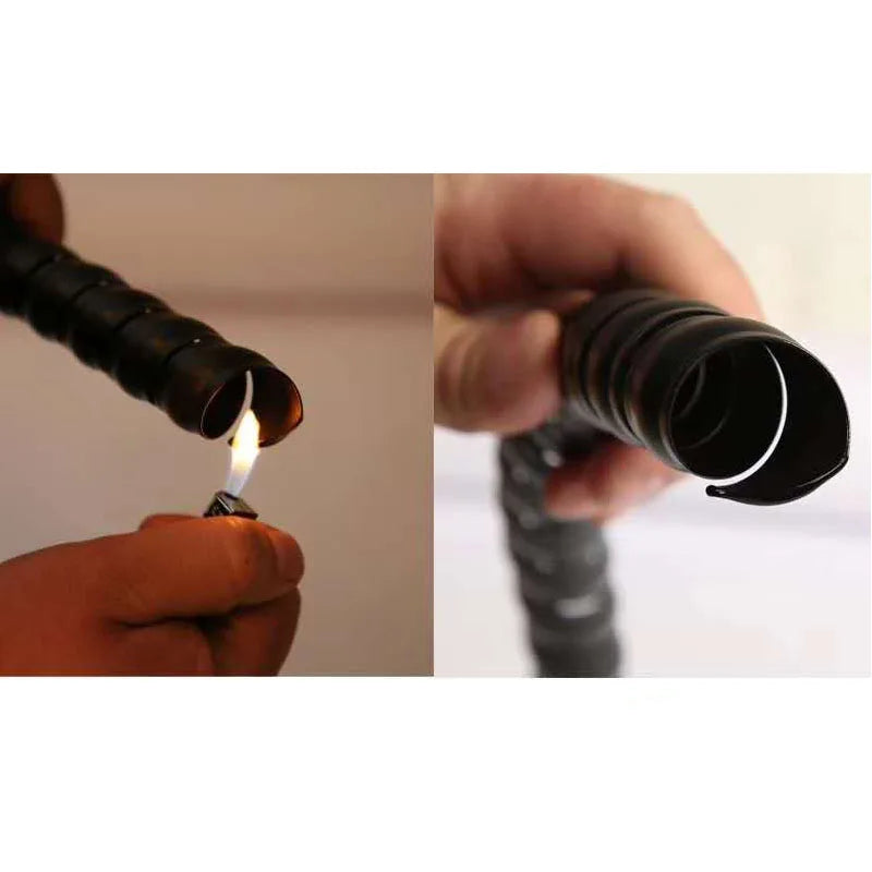 Protection de ligne spirale flexible, protection de fil, manchon de câble, couvercle en T, rond, enroulement, 8mm, 10mm, liquimanquer, 2 mètres