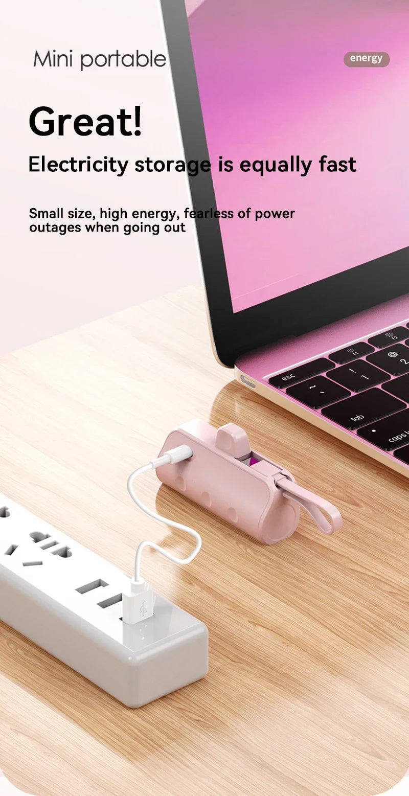 Batterie Externe Capsule 300000mAh — Charge Super Rapide, Portable, Tous Téléphones 2026