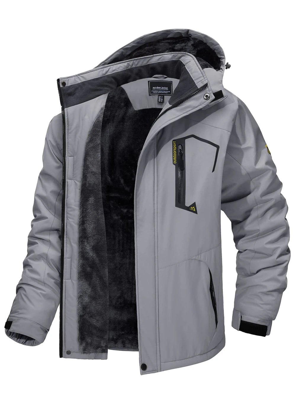 Veste Montagne Polaire Homme — Randonnée Capuche Amovible Ski Snowboard Parka