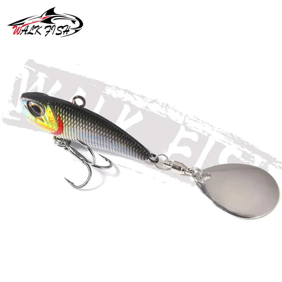 WALK FISH 7g 11g 15g 21g Spinner appât métal VIB leurre de pêche queue rotative Vibration paillettes japon Wobbler pêche à la traîne appât Pesca