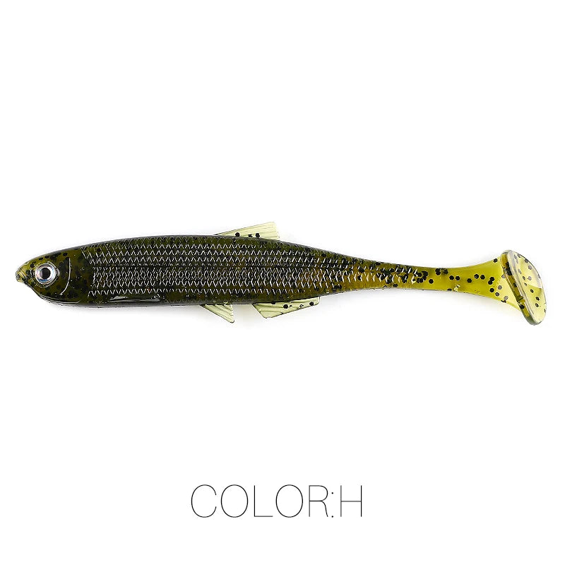 Supercontinent ShadTeez T-Tail 5 cm/7.5 cm/12 cm Pike Zander Predator Fishing 3D Eyes Soft Lure Fishing Lures
