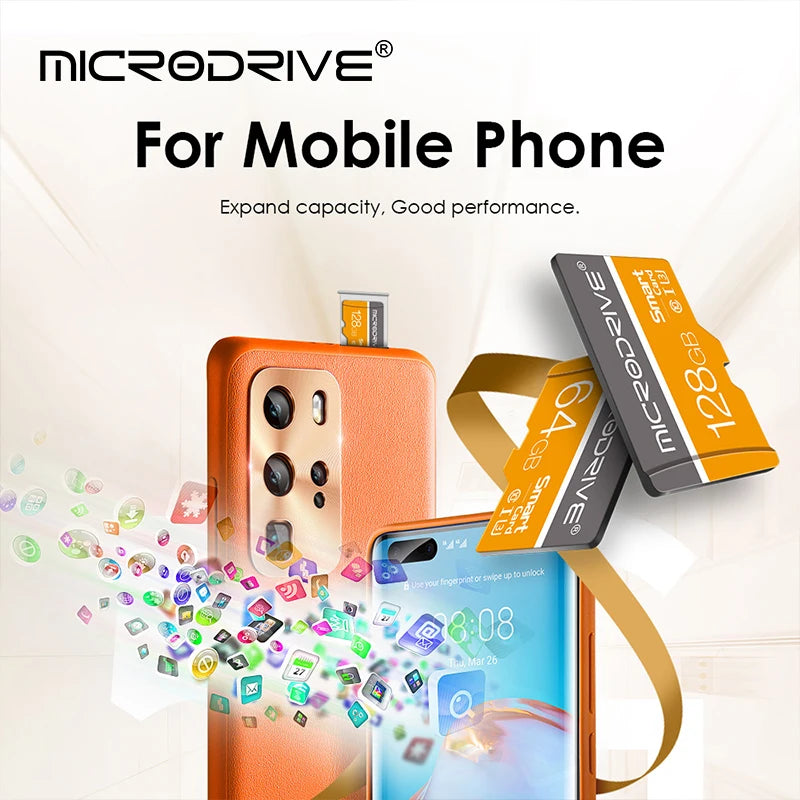 Mini tarjeta de memoria Flash SD de 128 GB, Clase 10, tarjeta Micro TF, tarjeta de memoria de 64 GB, 32 GB, 16 GB, 8 GB para teléfonos, drones, cámara