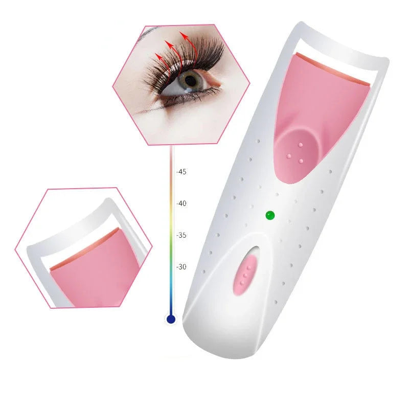 Recourbe-Cils Chauffant Électrique — Maquillage Longue Durée & Permanente Femme