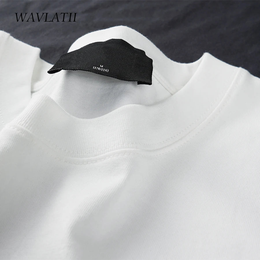 WAVLATII Camisetas oversized de verano para mujer y hombre, color café, informales, estilo coreano, Streetwear, camisetas básicas unisex, lisas, de moda juvenil