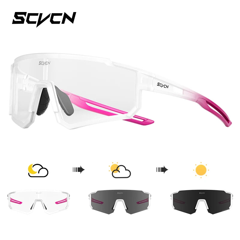 SCVCN nuevas gafas de sol para ciclismo al aire libre, gafas de bicicleta MTB para hombres, deportes, escalada, pesca, ciclismo UV400 para mujeres