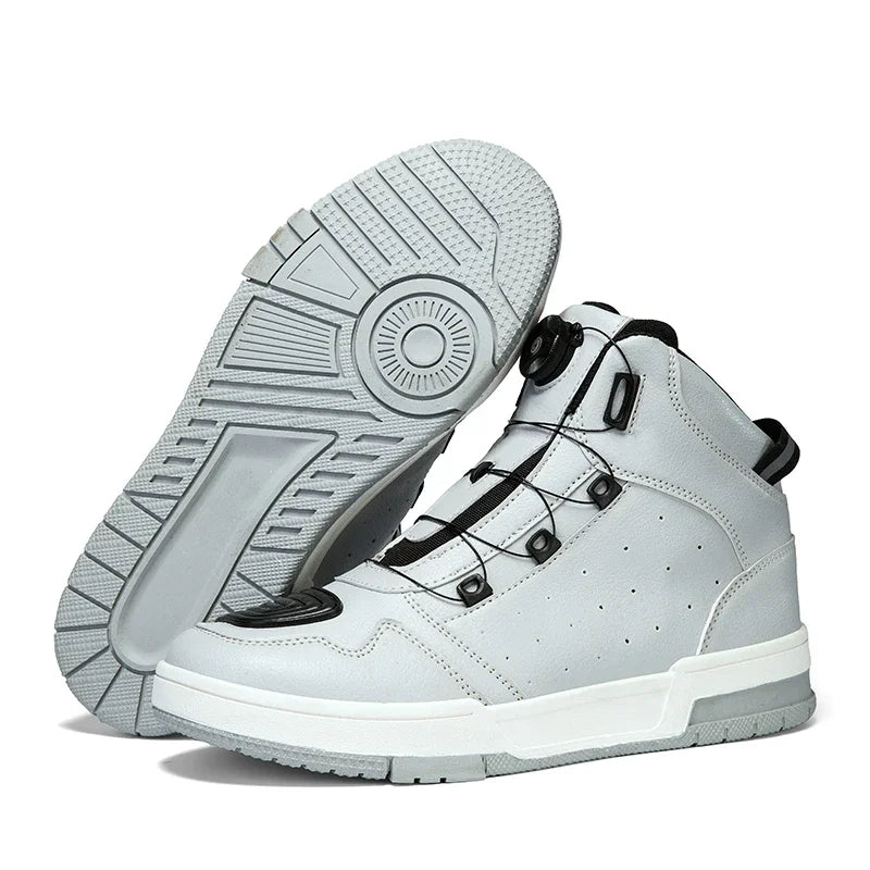 Chaussures Moto & Vélo Homme Cuir Antidérapantes — Route & Montagne