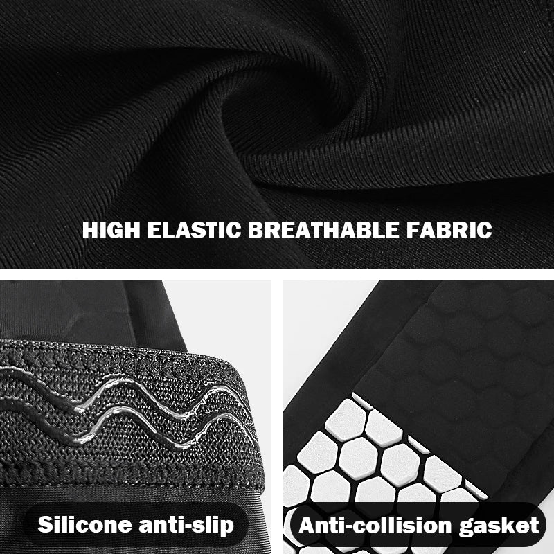 Manchon de Compression Mollet Football — Protège-Tibia Mousse & Coussin Nid d’Abeille