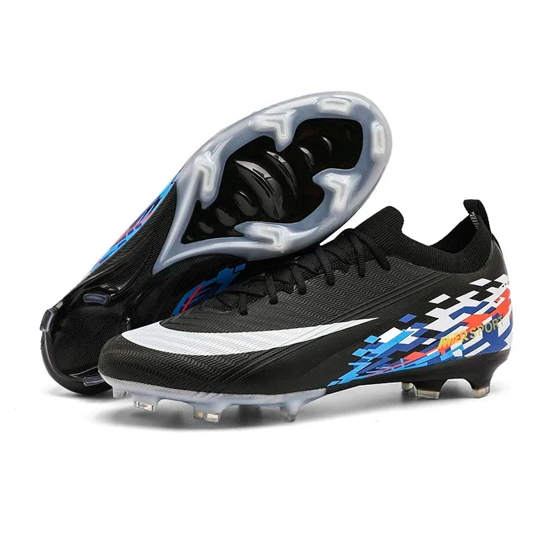 qztzx Chaussures de Football SG Homme Cuir Verni Basses Imperméables — Professionnel, Pelouse EU 32–48