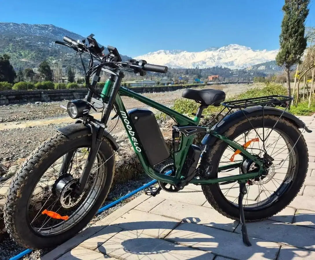 Vélo Électrique Tout-Terrain 2000W 52V 22,4Ah — Pneus Larges Étanche Neige Plage