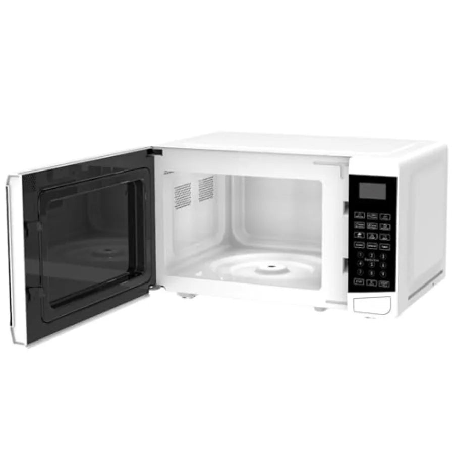 Four à micro-ondes de comptoir 10 Menus automatique Minuterie de dégivrage LED 0,7 Cu. Presse de verrouillage pour enfant, plateau tournant 700W 9,65 pour ouvrir