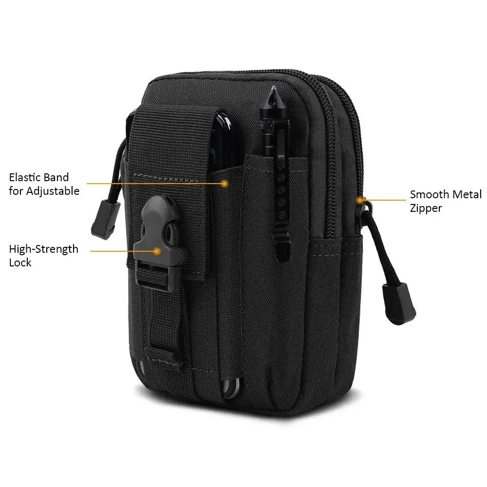 Sac de taille tactique pour hommes, sac Molle de chasse en plein air, Pack EDC multifonction, Sport, randonnée, chasse, outils de travail, pochette pour téléphone portable