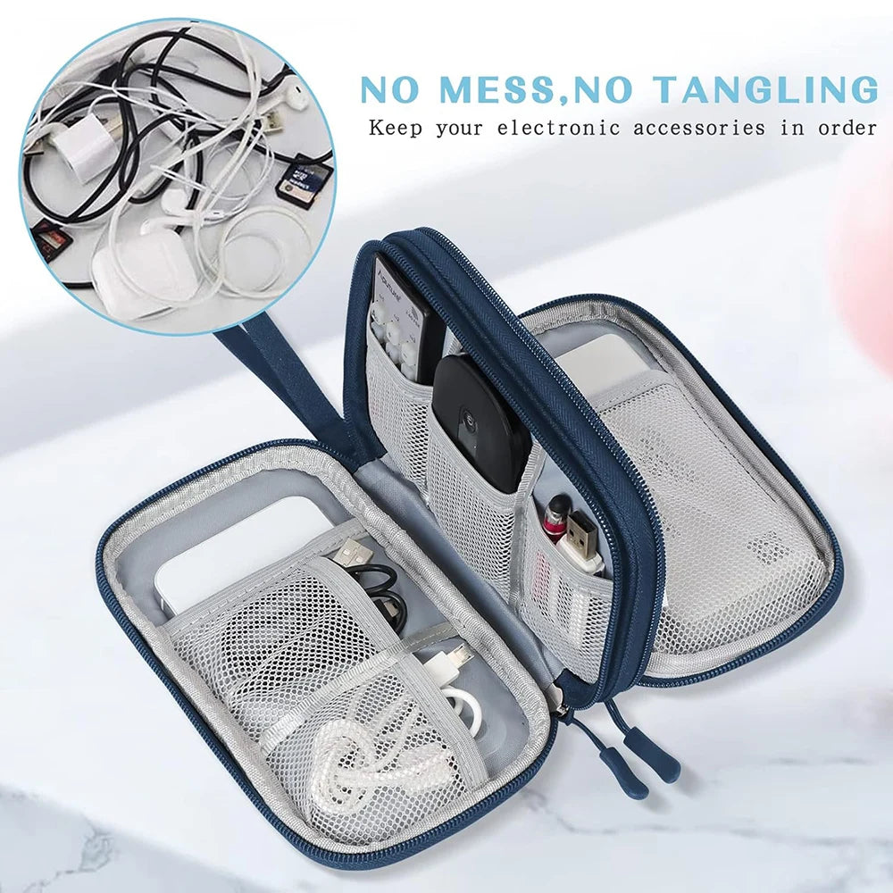 Sac de rangement universel étanche pour câbles, pochette de transport pour accessoires électroniques, rangement pour fils