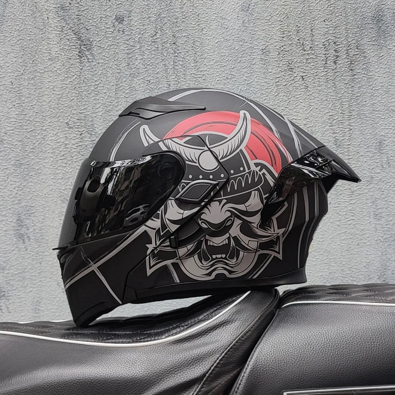 Cascos de moto ORZ doble visera, casco modular abatible aprobado por DOT, casco integral de motocicleta de carreras, casco de motocross DOT