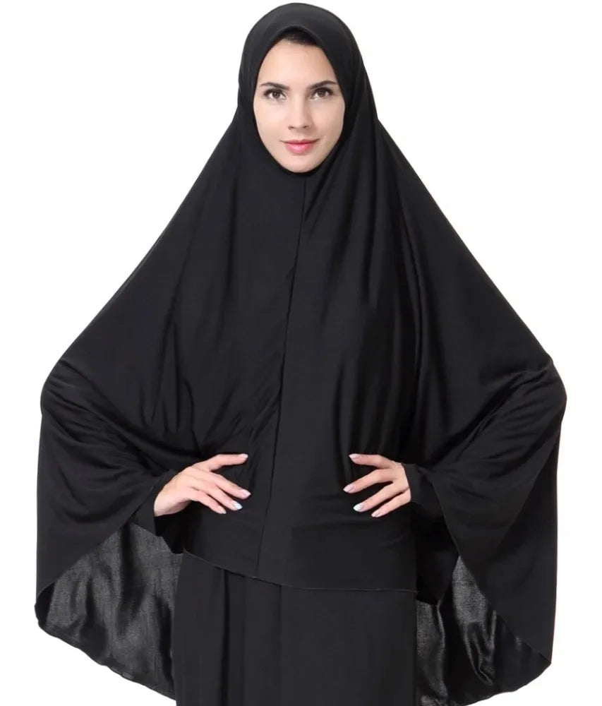 Femmes Khimar instantané Hijab modeste musulman islamique Ramadan doux léger Jersey Hijab longue écharpe Amira prière Abaya Jilbab