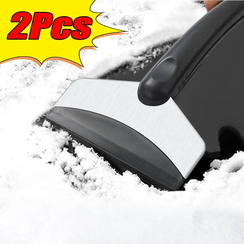Pala de nieve multifunción para coche, 2 piezas, descongelación de parabrisas de invierno, rascador de hielo, herramientas de eliminación de nieve de vidrio, accesorios de automóvil