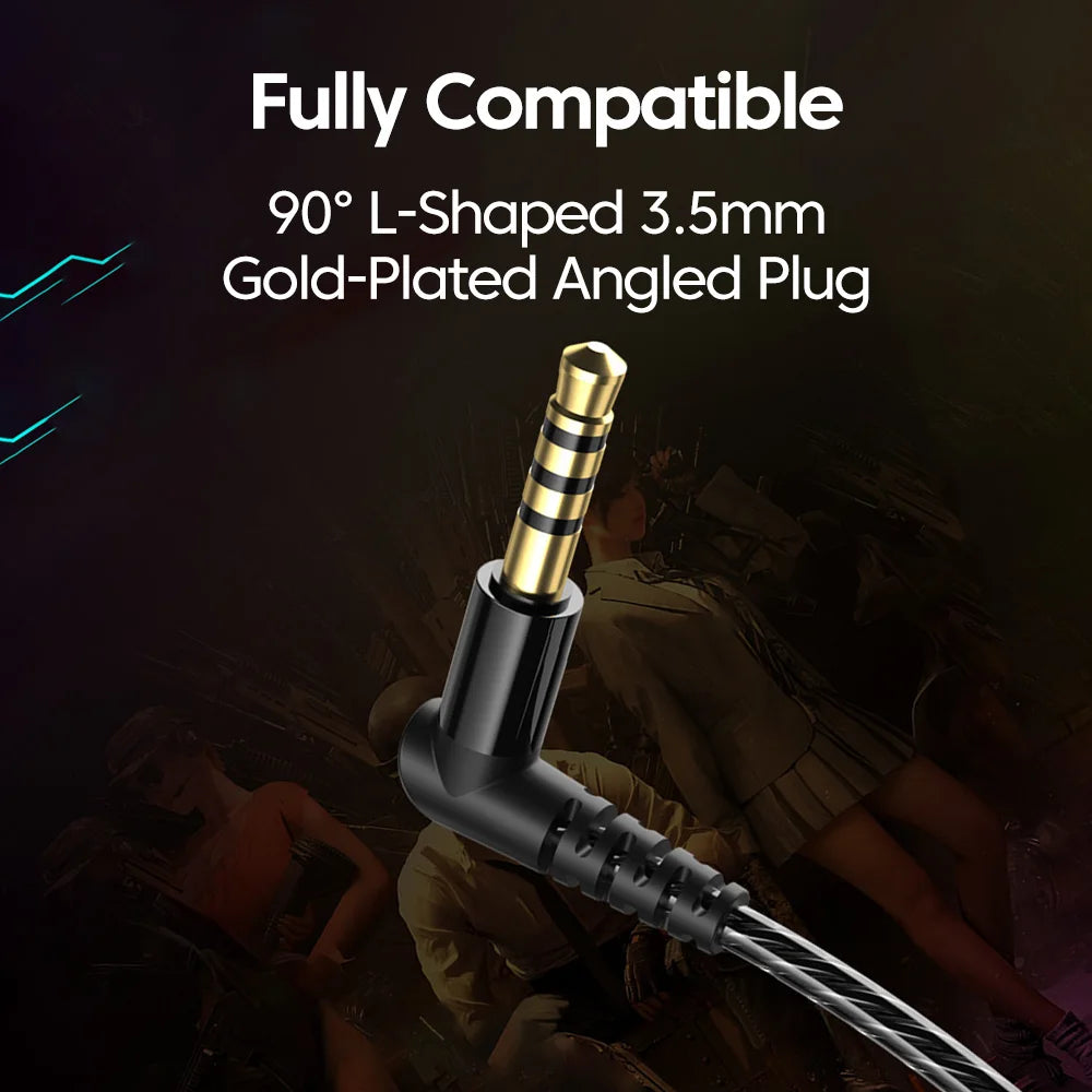 Auriculares gaming Elough, cascos con cable, auriculares gaming con micrófono para Pubg CSGO, cascos para teléfono, tablet, portátil, gaming universal