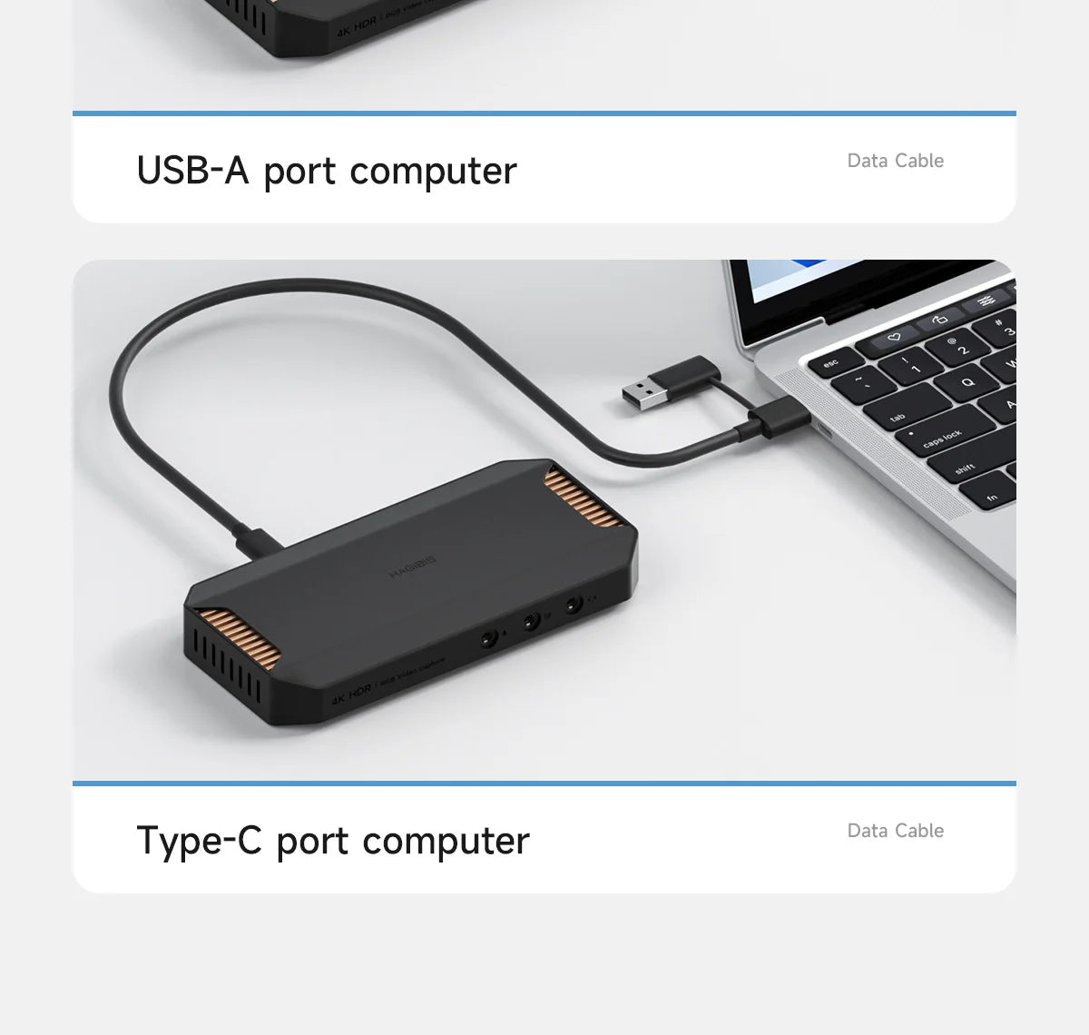 Carte de capture vidéo 4K Hagibis pour le streaming et le gaming, prise en charge VRR RGB HDR, transmission directe pour Switch2 Xbox PS5/4, diffusion en direct de la caméra