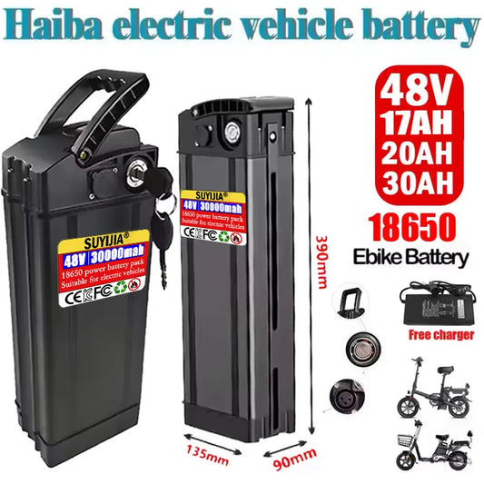 Nueva batería de bicicleta eléctrica de 48 V 30 Ah Silverfish 48 V 20 Ah 17 Ah baterías de alta capacidad celdas 18650 potencia 500-2000 W