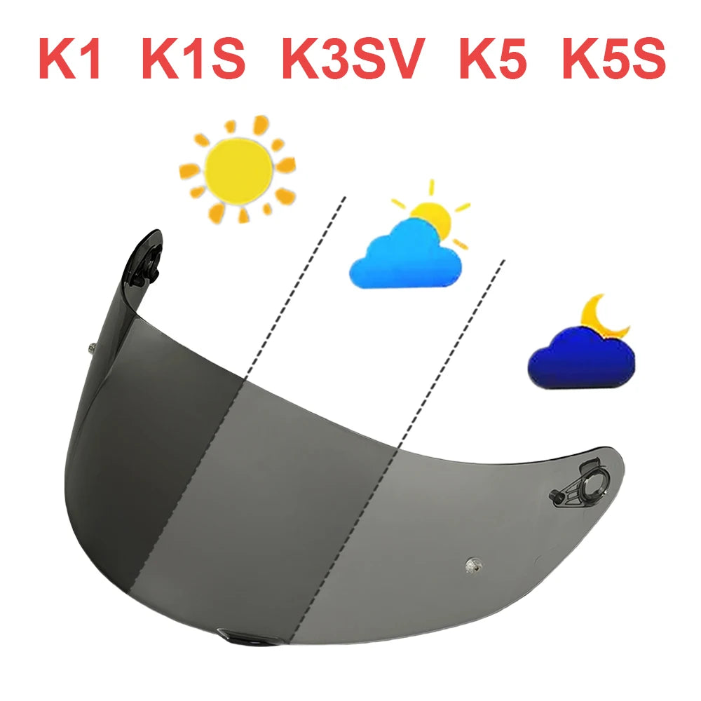 Para AGV K5 K5S K5-S K3SV K1 K1S Compact ST Casco de motocicleta, visera, lente, pantalla, gafas integrales, accesorios Para Moto Casco
