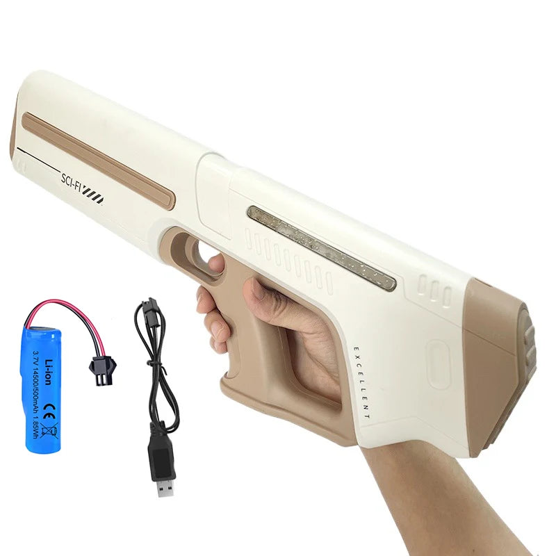 Pistolets à eau électriques pour adultes, puissant gicleur, aspiration automatique d'eau, jouet de plage en plein air d'été pour garçons, cadeau pour enfants