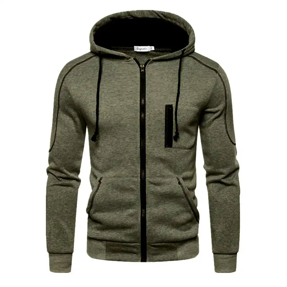 Sudadera con capucha para hombre negra, blanca, verde militar, roja, con bloques de color, polar, fresca, informal, ropa de invierno, prendas de vestir, sudaderas con capucha