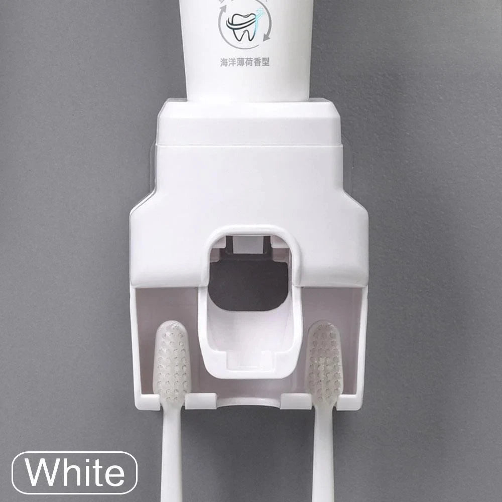 Wall-mounted automatic toothpaste dispenser, bathroom supplies, toothpaste squeezer, toothbrush holder