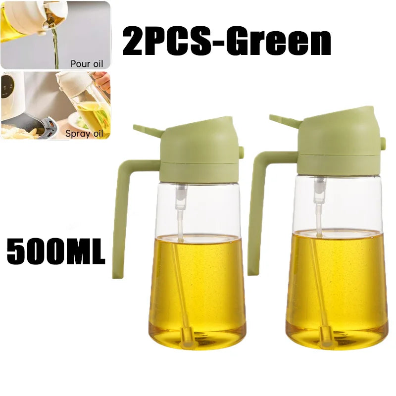 Bouteille de pulvérisation d'huile d'olive pour barbecue, pulvérisateur d'huile d'olive en plastique, bouteille vide, bouteille de vinaigre ou brosse à huile, 200/300/500ml
