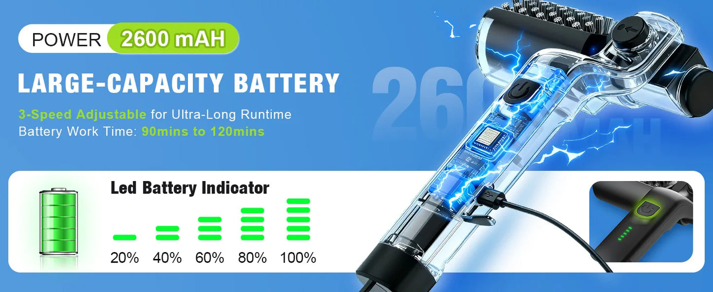 Brosse de nettoyage de barbecue rotative électrique sans fil en acier inoxydable, contrôle de puissance à 3 vitesses pour accessoires de barbecue d'extérieur