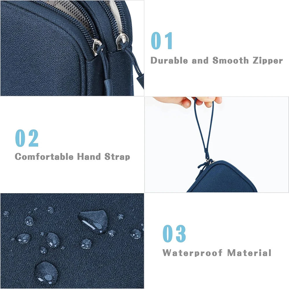 Sac de rangement universel étanche pour câbles, pochette de transport pour accessoires électroniques, rangement pour fils