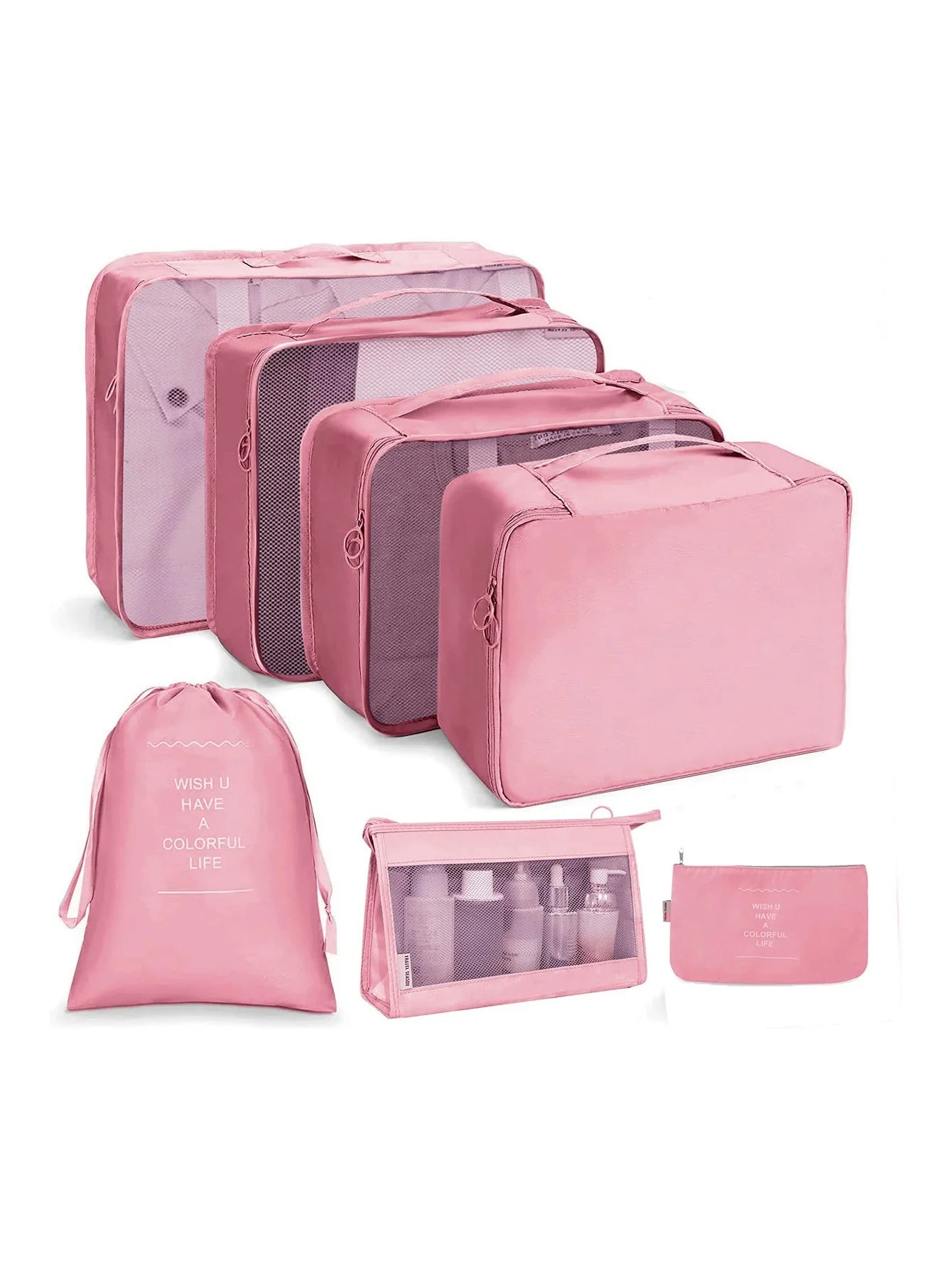 7/8/9/10 pièces ensemble organisateur de voyage sacs de rangement valise emballage Cubes ensemble étuis Portable bagages vêtements chaussure bien rangé pochette pliante